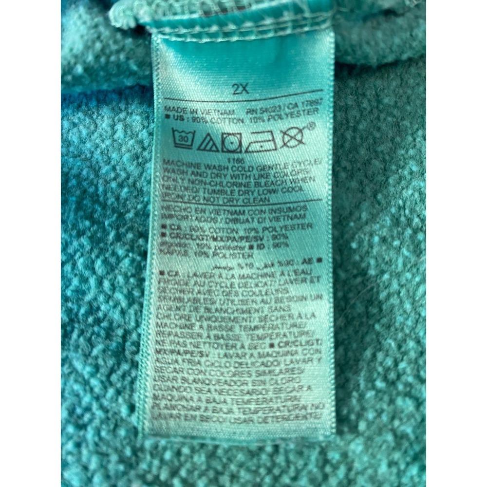 Old Navy Crop Crew-AQ Long Sleeve Herbal Green Jersey Sweatshirt Top 2X Plus - Picture 6 of 6